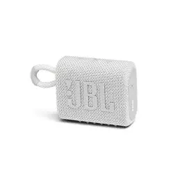 Produktbild: JBL GO 3 kleine Bluetooth Box - Weiß – Wasserfester, tragbarer Lautsprecher für unterwegs – Bis zu 5h Wiedergabezeit mit nur einer Akkuladung