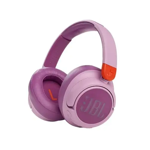 Produktbild: JBL JR 460 NC – Over-Ear Kopfhörer mit Noise-Cancelling für Kinder in Pink – Mit JBL Safe Sound für sicheren Hörspaß – Bis zu 30 Stunden Musikwiedergabe