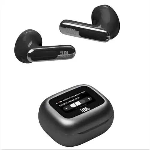 Produktbild: JBL Live Flex 3, Wireless Earbud-Kopfhörer mit Bluetooth, 50 Stunden Akkulaufzeit, True Adaptive Noise Cancelling und hochauflösendem JBL Signature Sound, IP54 wasserfest, mit Ohrstöpseln, Schwarz