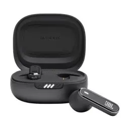 Produktbild: JBL Live Flex – In-Ear-Bluetooth-Kopfhörer mit 40 Stunden Akkulaufzeit – Geräuschunterdrückung und wasserdicht – Schwarz