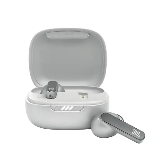 Produktbild: JBL Live Pro 2 TWS – Wasserdichte, True-Wireless In-Ear-Kopfhörer mit Noise-Cancelling in Silber – Mit bis zu 40 h Musikwiedergabe