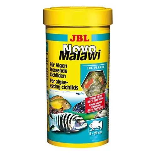 Produktbild: JBL NovoMalawi 30010 Alleinfutter für algenfressende Buntbarsche, Flocken, 250 ml