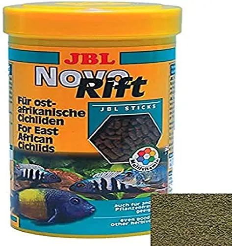 Produktbild: JBL NovoRift 30295 Alleinfutter für aufwuchsfressende Buntbarsche, Sticks 1 l