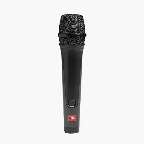 Produktbild: JBL PBM 100 – Dynamisches Gesangsmikrofon mit Kabel - Schwarz – Zubehör für die JBL Party-Box – Karaoke für Zuhause – Mit Kardioid-Richtcharakteristik