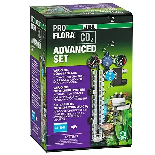 Produktbild: JBL PROFLORA CO2 ADVANCED SET V, CO2-Düngeanlagen-Komplettset für 40-600 l, Mit Nachtabschaltung, 2 Manometern und umfangreichem Zubehör, Ohne Flasche
