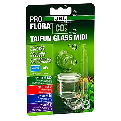 Produktbild: JBL PROFLORA CO2 TAIFUN GLASS MIDI, CO2-Diffusor, Für Süßwasser-Aquarien von 40-300 l, Aus Glas