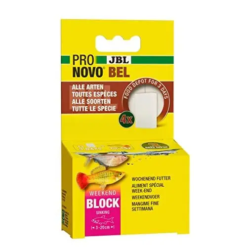 Produktbild: JBL PRONOVO BEL WEEKEND, Wochenendfutter für alle Süßwasser-Aquarienfische, 4 Futterblöcke