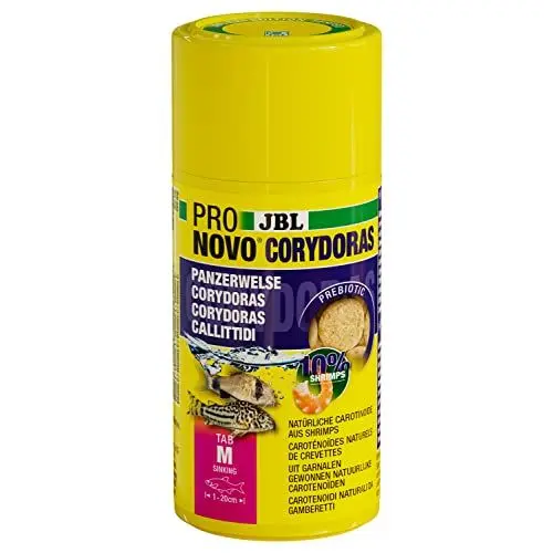 Produktbild: JBL PRONOVO CORYDORAS TAB, Hauptfutter für Panzerwelse von 1-20 cm, Fischfutter-Tabletten, Größe M, 100 ml