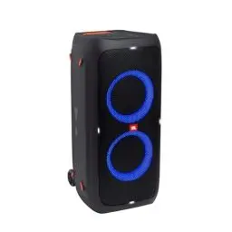 Produktbild: JBL PartyBox 310 in Schwarz – Trag- und rollbarer Bluetooth Party-Lautsprecher mit Lichteffekten – Spritzwassergeschützte, mobile Musikbox mit Akku