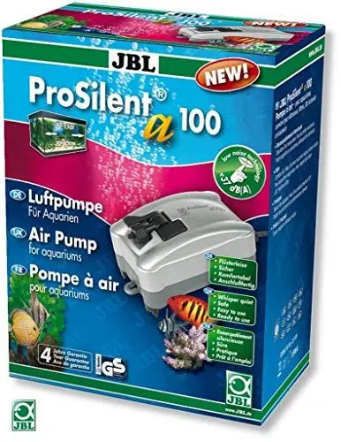 Produktbild: JBL ProSilent a100, 6054100, Luftpumpe für Süß- und Meerwasseraquarien von 40 - 150 L, 1 Stück (1er Pack)