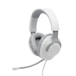 Produktbild: JBL Quantum 100 Over-Ear Gaming Headset – Wired 3,5 mm Klinke – Mit abnehmbarem Boom-Mikrofon – Kompatibel mit vielen Plattformen – Weiß