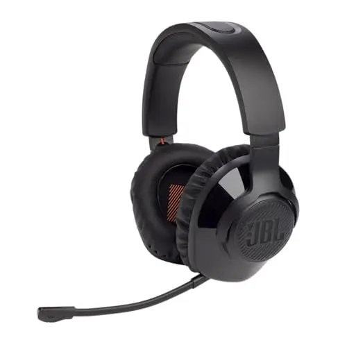 Produktbild: JBL Quantum 350 Over-Ear Gaming Headset – Wireless 2.4 GHz und USB-C-Anschluss – Mit abnehmbarem Boom Mic und QuantumSurround Sound – Schwarz
