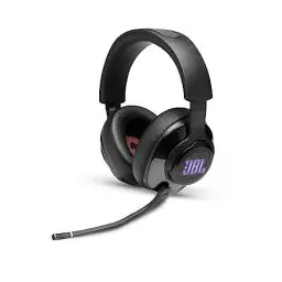 Produktbild: JBL Quantum 400 Over-Ear Gaming Headset – Wired 3,5 mm Klinke und USB – Mit hochklappbarem Boom Mic und QuantumSurround Sound – Schwarz