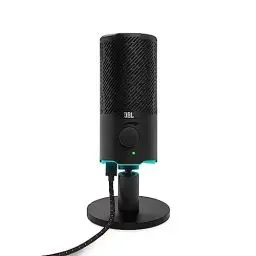 Produktbild: JBL Quantum Stream Mikrophon – USB-Mikrofon mit zweifachem Kondensator für Streaming, Aufnahmen und Spiele – Schwarz