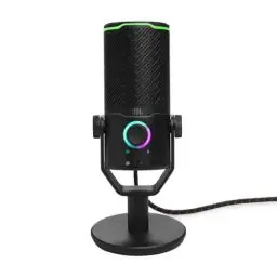 Produktbild: JBL Quantum Stream Studio – USB-Mikrofon mit dreifachem Kondensator und vier Aufnahmemustern für Streaming, Aufnahmen und Gaming – Schwarz
