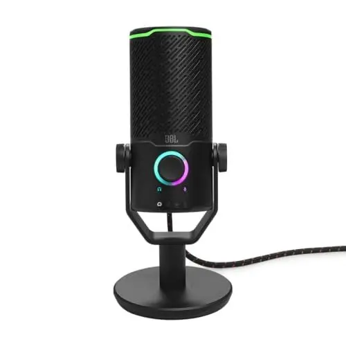 Produktbild: JBL Quantum Stream Studio – USB-Mikrofon mit dreifachem Kondensator und vier Aufnahmemustern für Streaming, Aufnahmen und Gaming – Schwarz