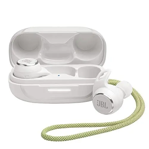 Produktbild: JBL Reflect Aero In-Ear Ohrhörer – True Adaptive Noise Cancelling Technologie – Wasserdichtes Design – 8 Stunden Akkulaufzeit – Weiß