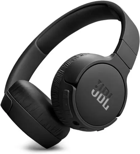 Produktbild: JBL Tune 670 NC – Kabellose On-Ear-Kopfhörer mit adaptivem Noise-Cancelling und faltbarem Design – Bis zu 44 Stunden Akkulaufzeit mit Schnellladefunktion – Schwarz