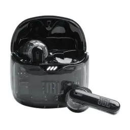 Produktbild: JBL Tune Flex Ghost Kopfhörer – Wasserfeste In-Ear-Kopfhörer mit Noise-Cancelling, Bluetooth und bis zu 32 Stunden Akkulaufzeit – Schwarz (Black Ghost)