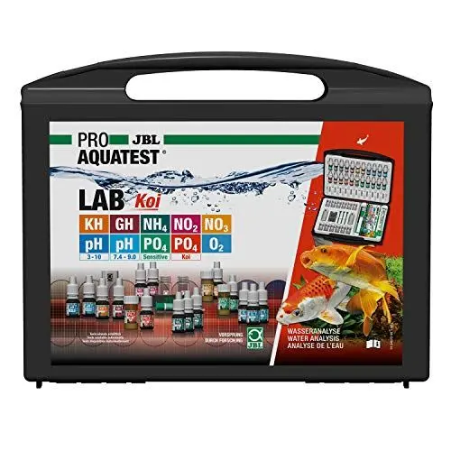Produktbild: JBL Wassertest-Koffer, mit 10 Tests und Zubehör, Für Koi- und Gartenteiche, PROAQUATEST LAB Koi