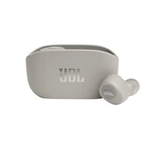 Produktbild: JBL Wave 100 TWS In-Ear Kopfhörer - Ivory – Kabellose Earphones mit Deep Bass Sound und Dual Connect – Bis zu 20 Stunden Wiedergabezeit mit nur einer Akkuladung