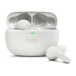Produktbild: JBL Wave Beam – Kabellose In-Ear Ohrhörer mit IP54 und IPX2 Wasserdichtigkeit – Freisprechfunktion und 32 Stunden Akkulaufzeit – Weiß