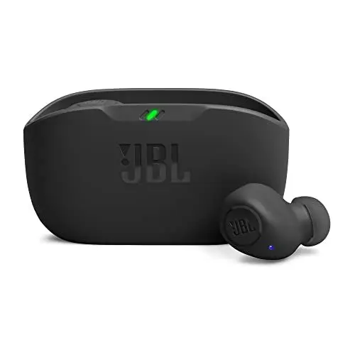 Produktbild: JBL Wave Buds – Kabellose In-Ear Ohrhörer mit IP54 und IPX2 Wasserdichtigkeit – Kraftvoller Bass und 32 Stunden Akkulaufzeit – In Schwarz