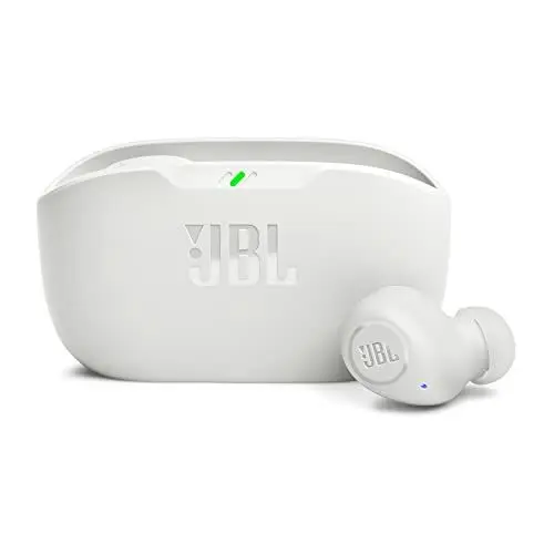 Produktbild: JBL Wave Buds – Kabellose In-Ear Ohrhörer mit IP54 und IPX2 Wasserdichtigkeit – Kraftvoller Bass und 32 Stunden Akkulaufzeit – In Weiß