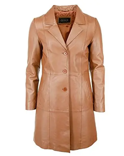 Produktbild: JCC Damen Ledermantel Ik14-2 Cognac 44