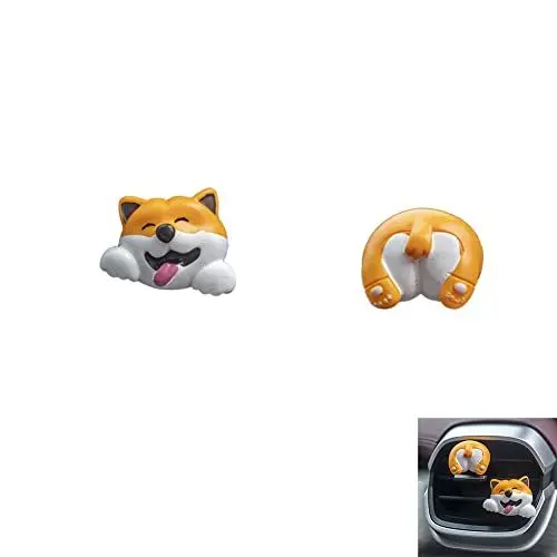 Produktbild: JCYUANI 2 Stück Auto Aromatherapie Diffusor Niedlich Shiba Inu Auto Aromatherapie Automotive Air Outlet Lüfterfrischer Vent Clips