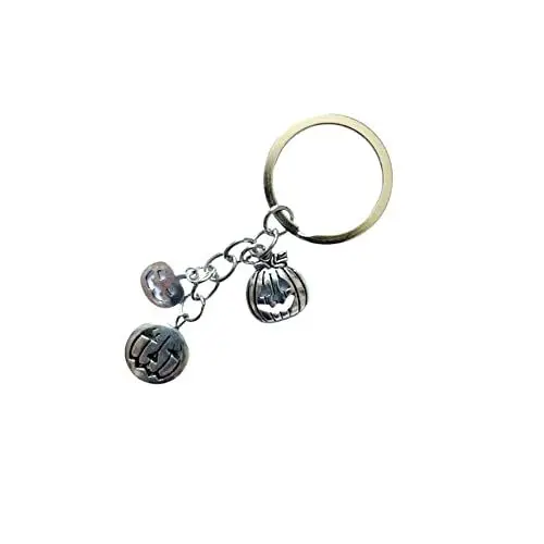 Produktbild: JCYUANI Halloween-Schlüsselanhänger, Metall-Schlüsselanhänger, lustiger Kürbis-Schlüsselanhänger, Handtasche, Rucksack, Schlüsselanhänger, Partybevorzugung, Geschenkaustausch