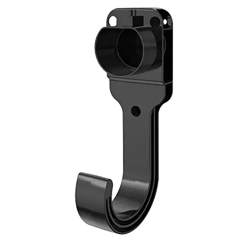 Produktbild: J&D EV Typ 2 Ladekabel Halterung mit Haken, Elektrisches Fahrzeug Wall Bracket Kabelhalter Wandhalterung Ladekabel Organizer für Meisten EU-Standard EVs, Schwarz