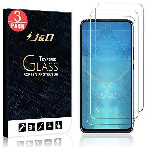 Produktbild: J&D Kompatibel für Huawei P Smart Z Gehärtetes Glas Schutzfolie, 3er Packung Vorgespanntes Glas Nicht Ganze Deckung Glas Displayschutz für Huawei P Smart Z Gehärtetes Glas Displayschutzfolie