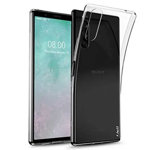 Produktbild: J&D Kompatibel für Sony Xperia 5 Hülle, (Ultra Dünn) (Leichtgewichtig) Ultra-Durchsichtig Stoßfest Schützend Dünn Silikon Stoßschutzhülle für Sony Xperia 5 Case - Transparent