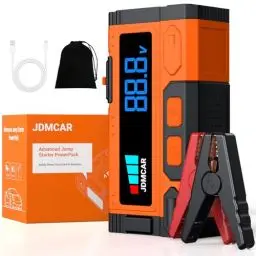 Produktbild: JDMCAR Starthilfe Powerbank für Pkw, 5000A 12V Auto Starthilfe Powerbank, Jumper Starter Powerbank mit LCD Bildschirm & LED Taschenlampe, Autobatterie Booster, für bis zu 9L Benzin & 8.5L Diesel MB