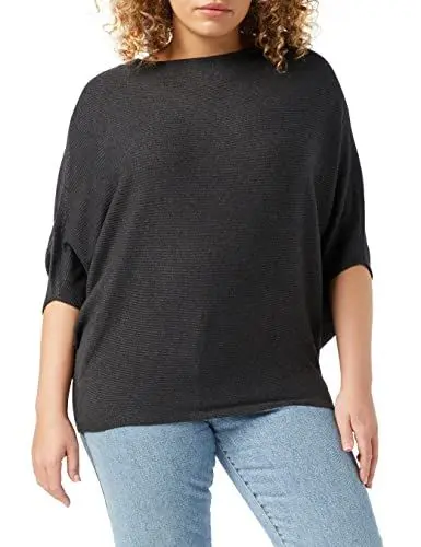 Produktbild: JDY Damen JDYNEW Behave BATSLEEVE KNT NOOS Pullover, Dark Grey Melange/Detail:Melange, L