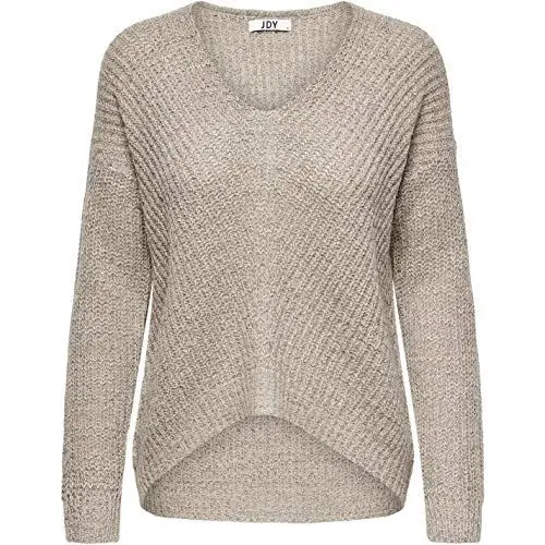Produktbild: JDY Damen JDY New Megan L/S Trui Knt Noos Pullover, Cement/Detail:w. Black Ply, XS EU