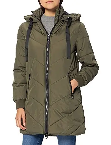 Produktbild: JdY Damen Steppjacke JDYSkylar Padded gesteppter Parka mit Kapuze 15207784 Forest Night/Black S