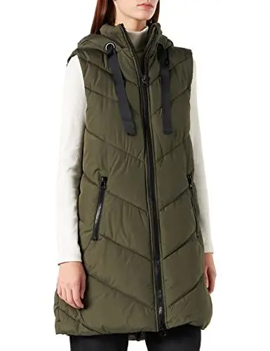 Produktbild: JdY Damen Jdyskylar Padded Hood Waistcoat Otw Noos Weste, Forest Night/Detail:BLACK, XS EU