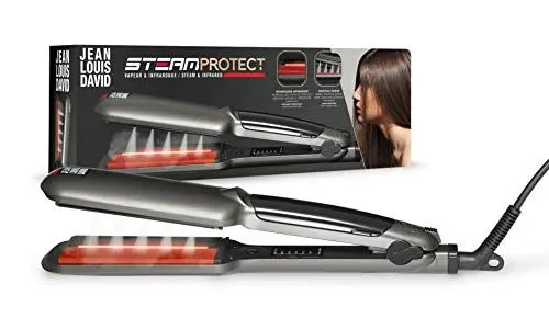 Produktbild: JEAN LOUIS DAVID - Infrarot-Dampfglätter JLD Steam Protect - Einstellbarer Dampf - Extra große Turmalin-Keramikplatten - Integrierter Tank - Professionelles Heizgerät