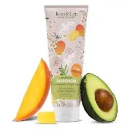 Produktbild: Jean & Len Exotisches Duschgel Mango & Avocado, vitalisierende Formulierung für ein spürbar geschmeidiges Hautgefühl, sanfte Hautreinigung, ohne Parabene & Silikone, vegan, Duschgel, 250 ml