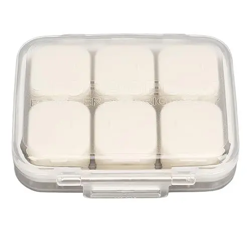 Produktbild: Jeanoko 10 Stück Tägliche Medikamentenbox, Tägliche Pillendose Zur Aufbewahrung von Vitaminen, Tragbare Medikamenten-Organizer-Hülle, für Vitamine, Fischöle, (Beige)