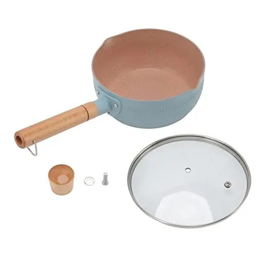 Produktbild: Jeanoko Antihaftbeschichteter Soßentopf mit Deckel, Vielseitiger, Handlicher Kleiner Topf, Soßentopf, Haftfester, Multifunktionaler Milchtopf aus Aluminiumlegierung für
