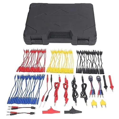 Produktbild: Jeanoko Multimeter-Messleitungs-Set mit 90 Austauschbaren Multimeter-Klemmen, Krokodilklemmen, Testadapter und Testsondenstiften für die Wartung von Industrieanlagen