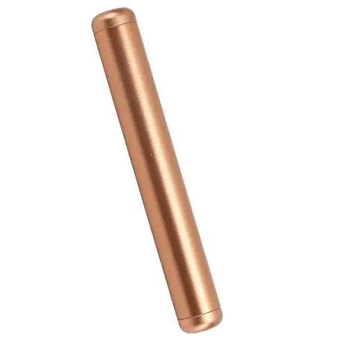 Produktbild: Jeanoko Zigaretten-Metall-Aufbewahrungsröhrchen, Zigarettenhalter-Rohr, Wasserdicht, Luftdicht, Geruchssicher, Zigarettenröhrchen-Aufbewahrungsbehälter für die Reise(Champagner Gold)