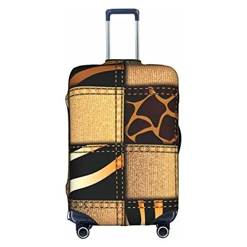 Produktbild: Jeans Denim Patchwork Druck Reise Gepäck Abdeckung Trolley Koffer Schutz für Rollen Koffer Reisen Elastisch Spandex Koffer Schutz, weiß, 95