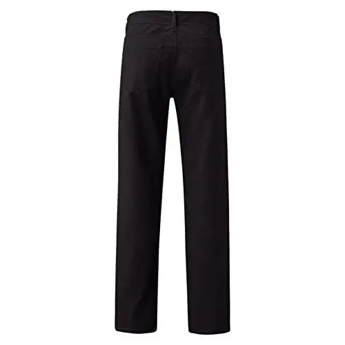 Produktbild: Jeans Herren Denim Hose Destroyed Jeanshose Herren Regular Fit Jeans Gerades Bein Mit Taschen Einfarbig Hose Herren