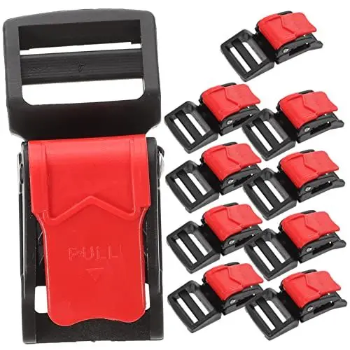 Produktbild: JECOMPRIS 10St Helmschnallenclip Sicherheitsgurtschnalle Skizubehör motorradhelm zubehör motorradhelm Accessoires Kinnriemen-Ersatzschnallen Helmclip Kinnriemen Schnellverschluss ersetzen