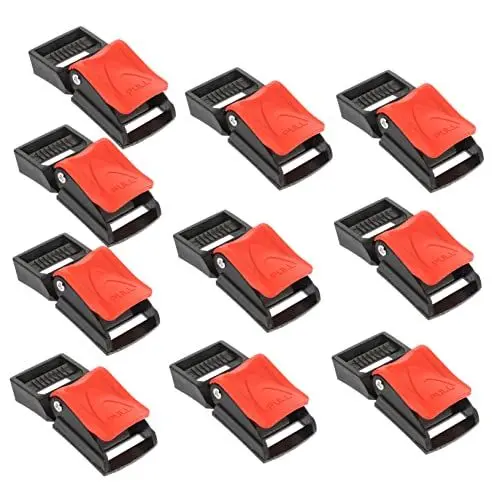 Produktbild: JECOMPRIS 10 Stück Helmschnalle Clip Schnellverschlussadapter Helm Schnellverschluss Schnalle Kit Riemen Schnalle Riemen Reparatur Motorradzubehör Motorradhelm Schnellverschluss Schnalle