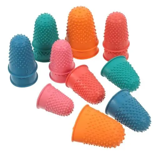 Produktbild: JECOMPRIS 15st Fingerschutz Aus Gummi Fingerkappen Fingerschutzabdeckungen Fingergriffe Aus Gummi Fingerschutz Aus Silikon Fingerschutzhülle Fingergriffe Zum Geldzählen Gummi-fingerspitze